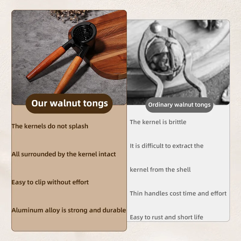 Funnel Nut Cracker Tool with Wooden Handles - Image 2