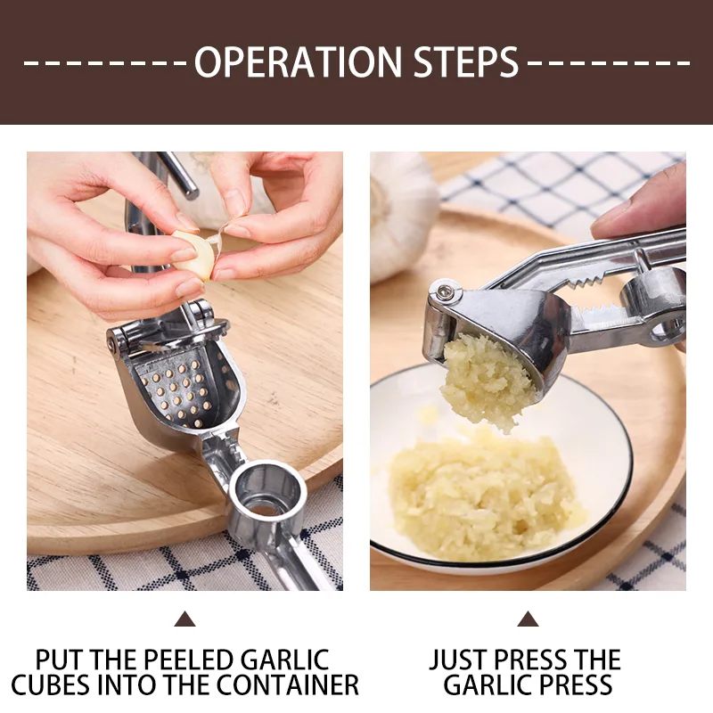 3-in-1 aluminum garlic press Step-by-Step Diagrams