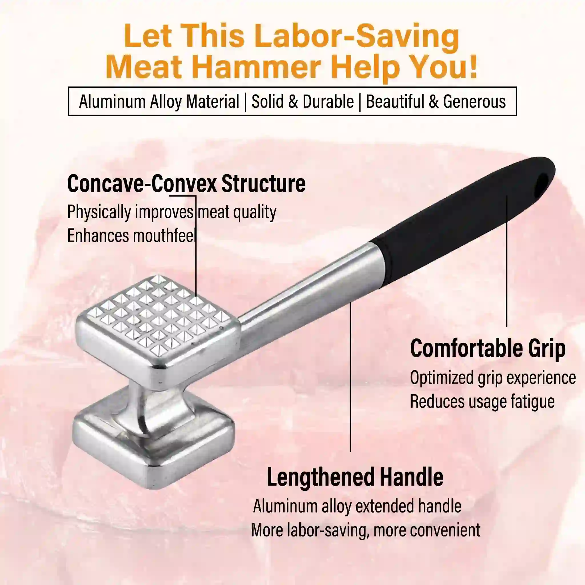 Soft Grip Meat Tenderizer - Image 2