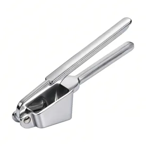Tumbled aluminum garlic press