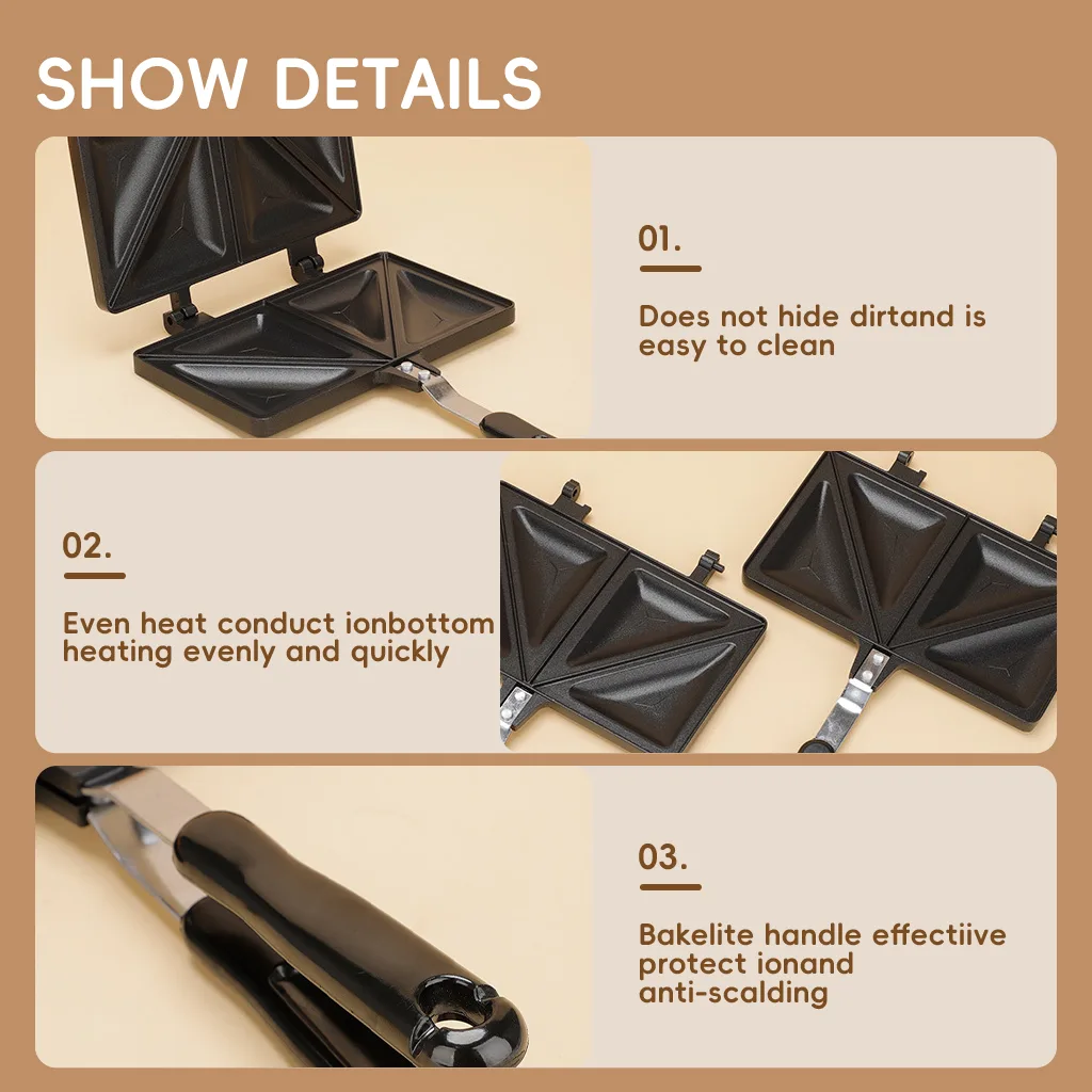 Double-Sided Sandwich Toaster Frying Pan - Image 3