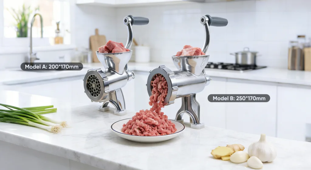 aluminum manual meat grinder
