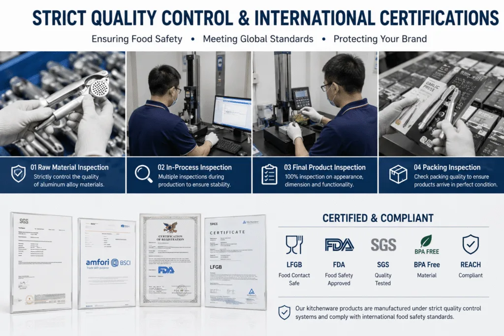 FDA & LFGB Certification / QC Image