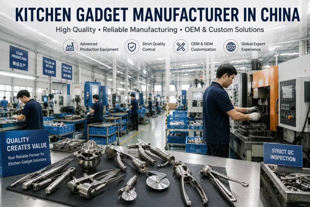 Professional kitchen gadget manufacturer in China with modern production facilities and OEM capabilities