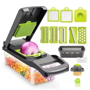 Push vegetable chopper with transparent bowl and press-down piston — LeeYuen Kitchenware wholesale OEM