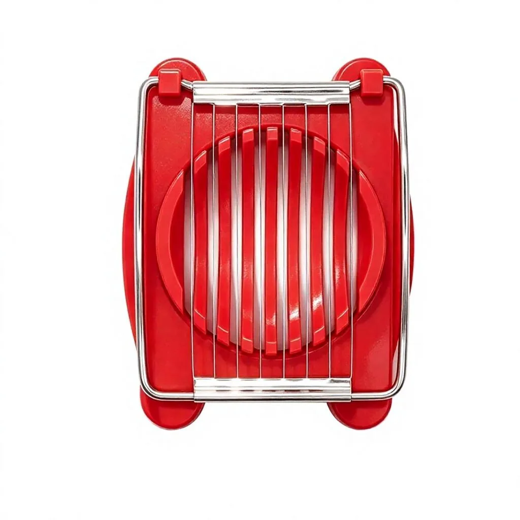 Stainless steel egg slicer with wire-cut grid and non-slip ABS base — LeeYuen Kitchenware wholesale OEM