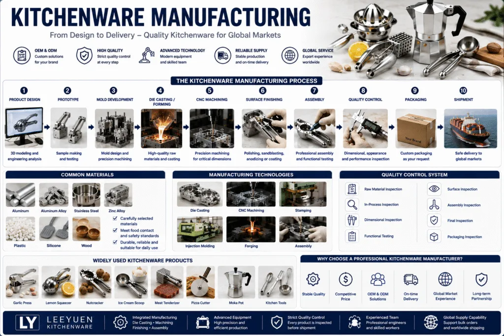 Global kitchenware manufacturing and supply chain for OEM and wholesale buyers