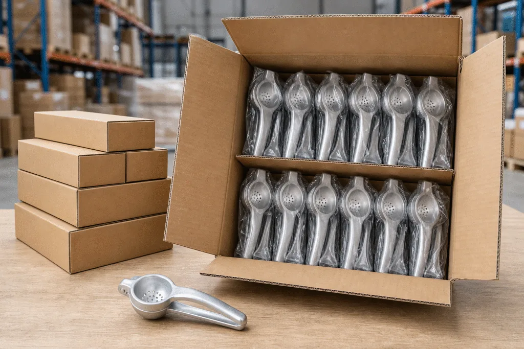 Inner protection and master carton quantity decide how the order arrives — and how it sells.