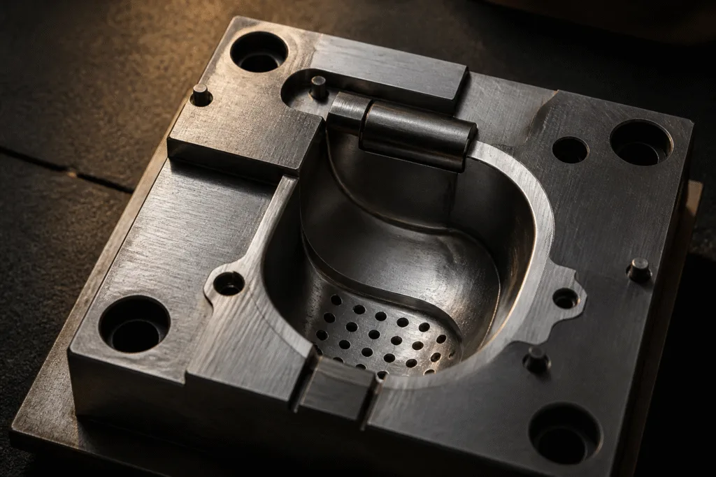 Precision steel die casting mold cavity for custom aluminum garlic press OEM manufacturing